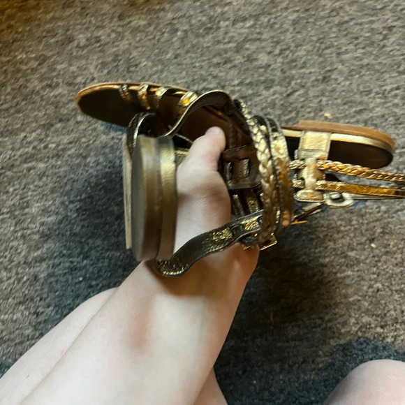 Dior Strappy Gold Sandals, size 39 - Picture 3 of 8